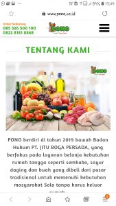 Belanja Sayur Online di Solo PONO