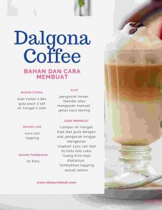 Dalgona Coffee_bahan dan cara