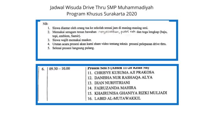 Wisuda drive thru_jadwal