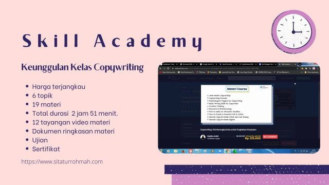 keunggulan kelas copywriting Skill Academy