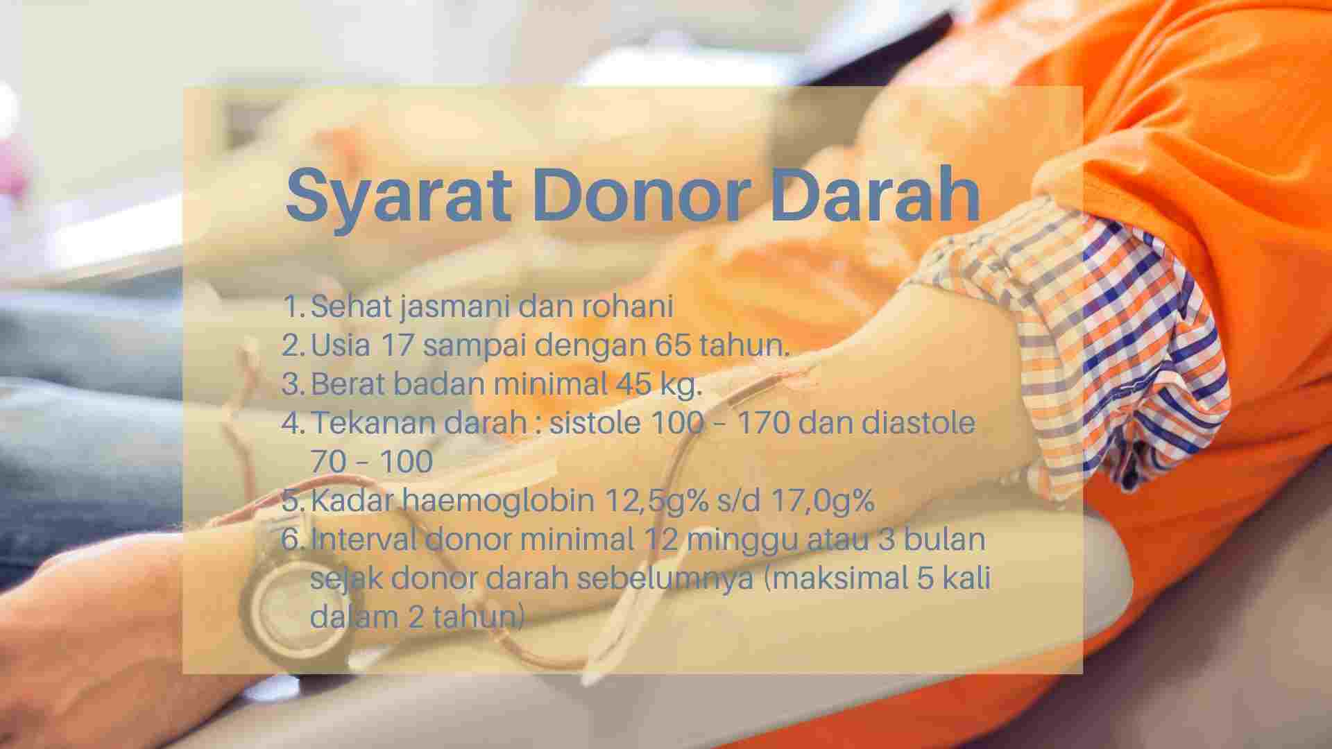 Syarat donor darah