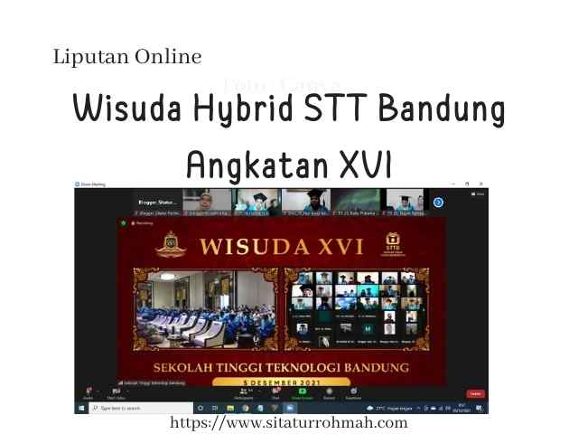 Wisuda Hybrid STT Bandung, Salah Satunya Mengikuti Acara dari Rumah Sakit