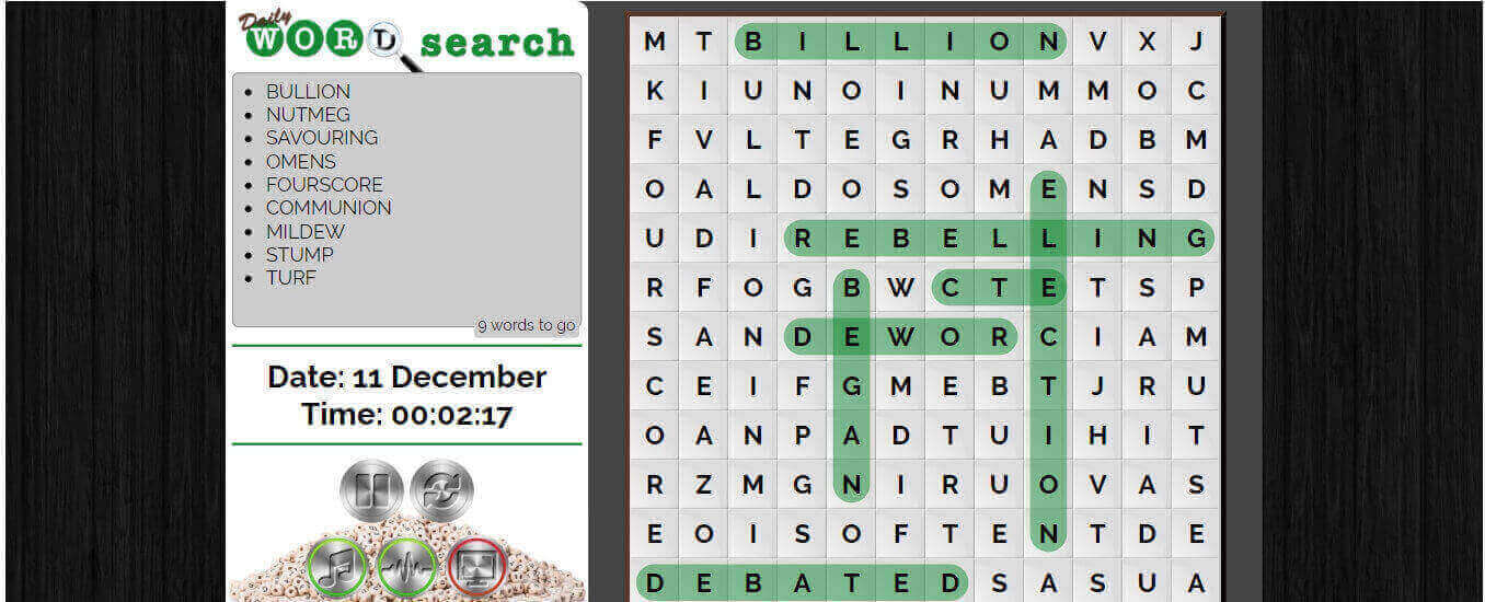 game solitaire word search